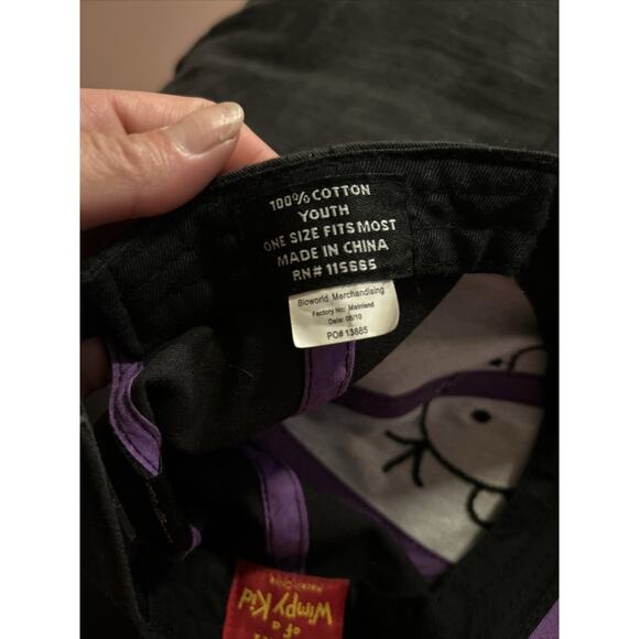 Diary of a Wimpy Kid Youth Baseball Cap Purple Black Adjustable Cotton Hat New - Picture 3 of 4